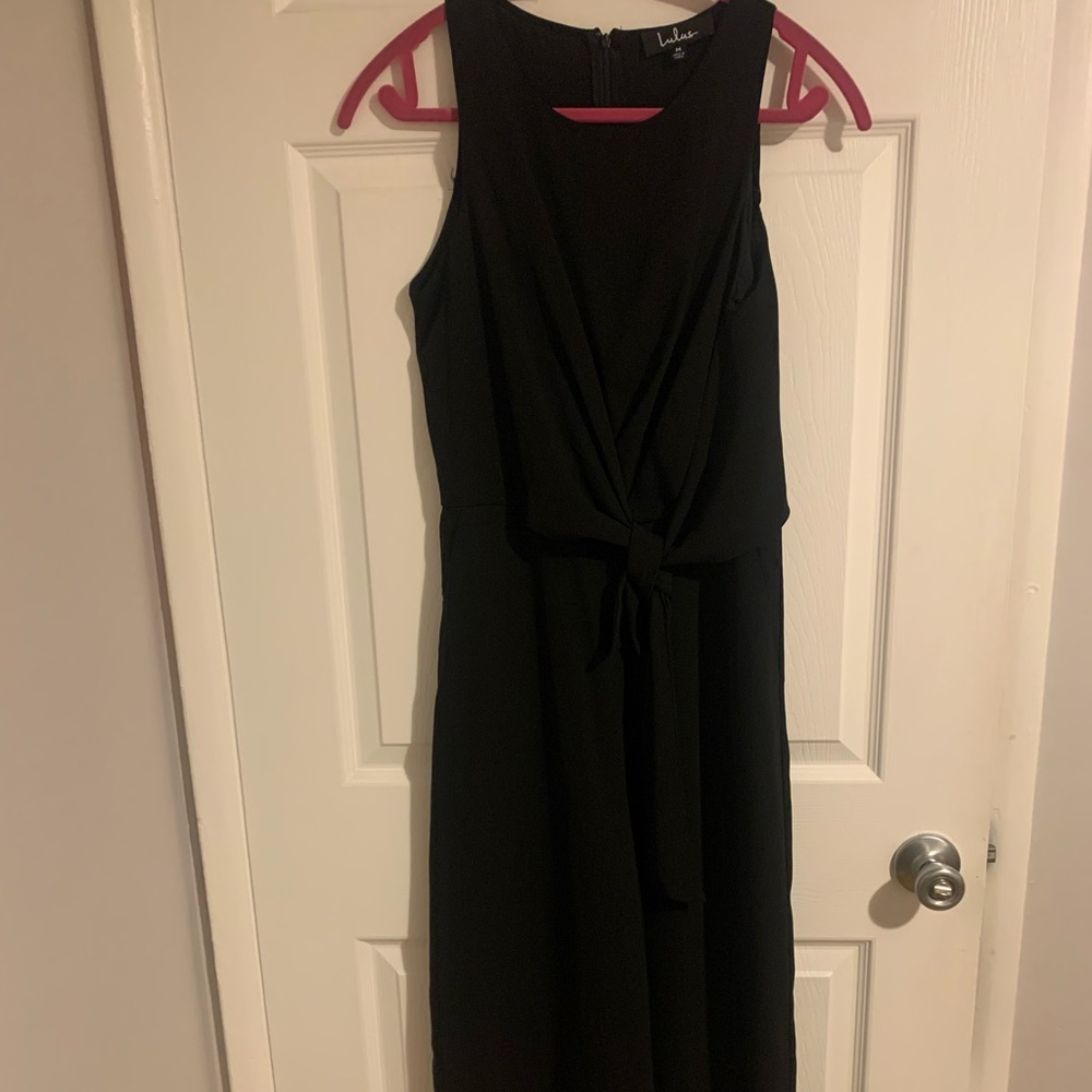 Lulu’s Black Midi jumpsuit